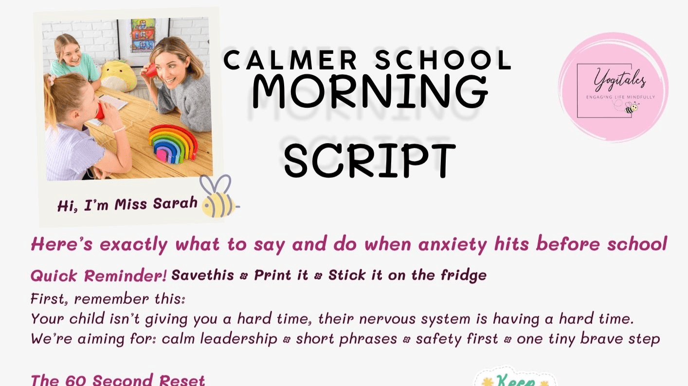 Calm Morning Toolkit for Anxious Kids (FREE)