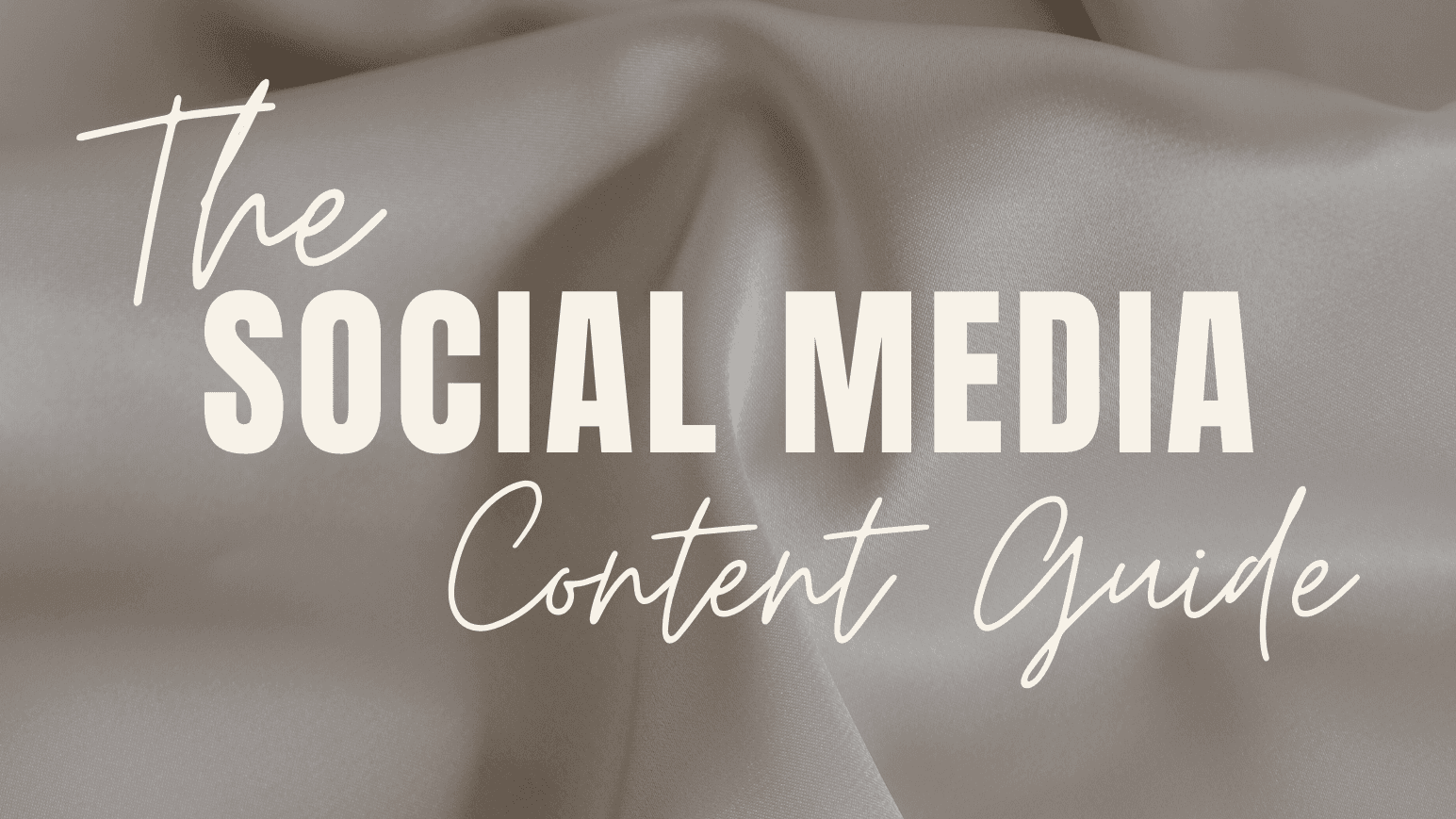 The Social Media Content Guide