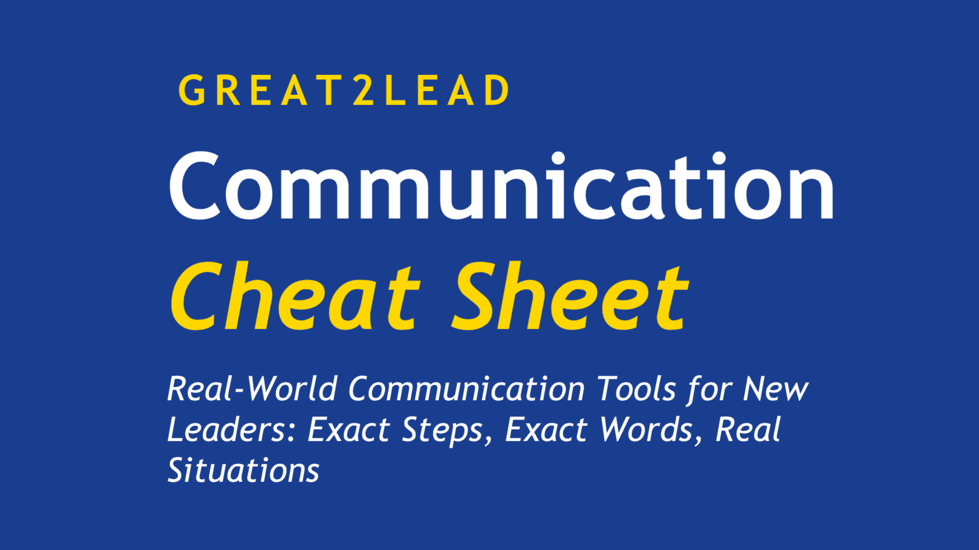 FREE Communication Tip Sheet