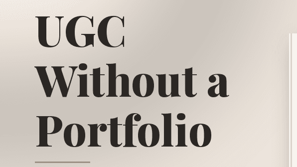 UGC Without a Portfolio