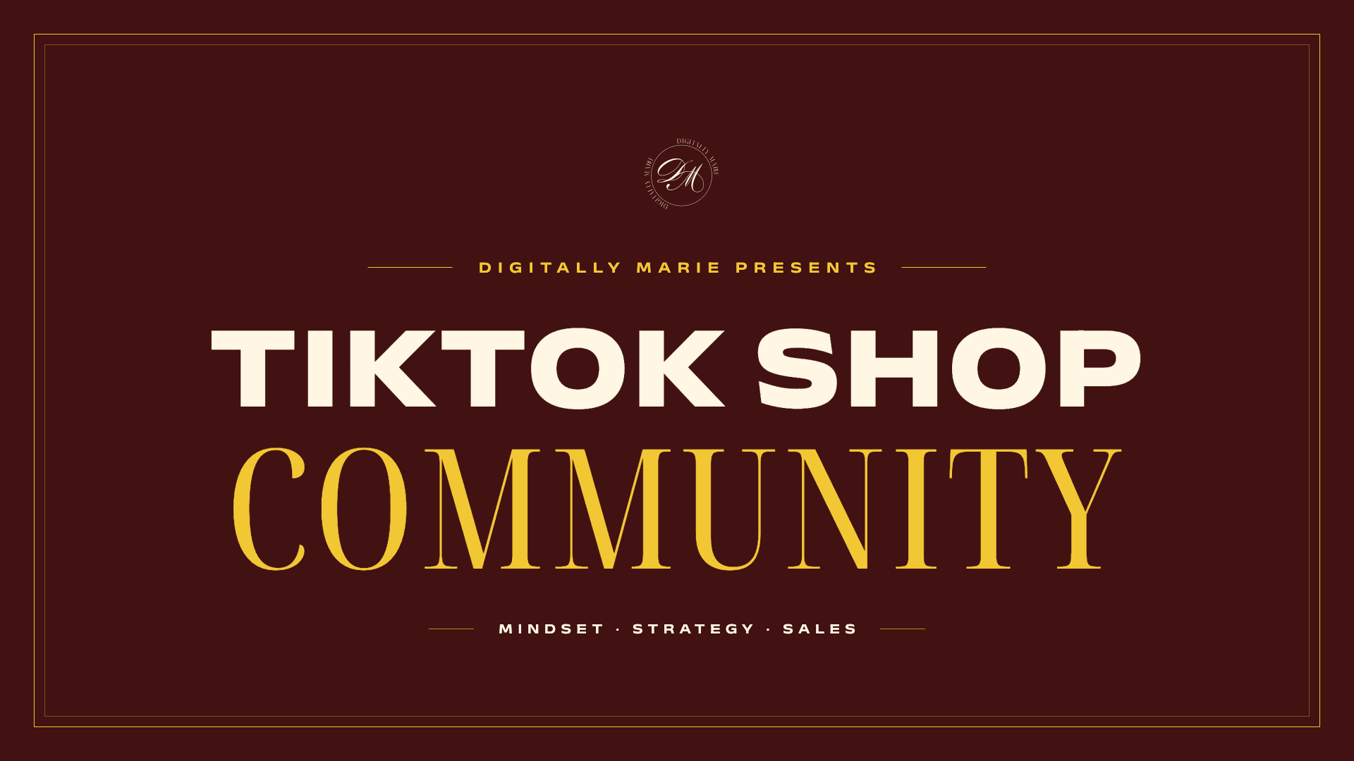 TikTok Shop Community Module