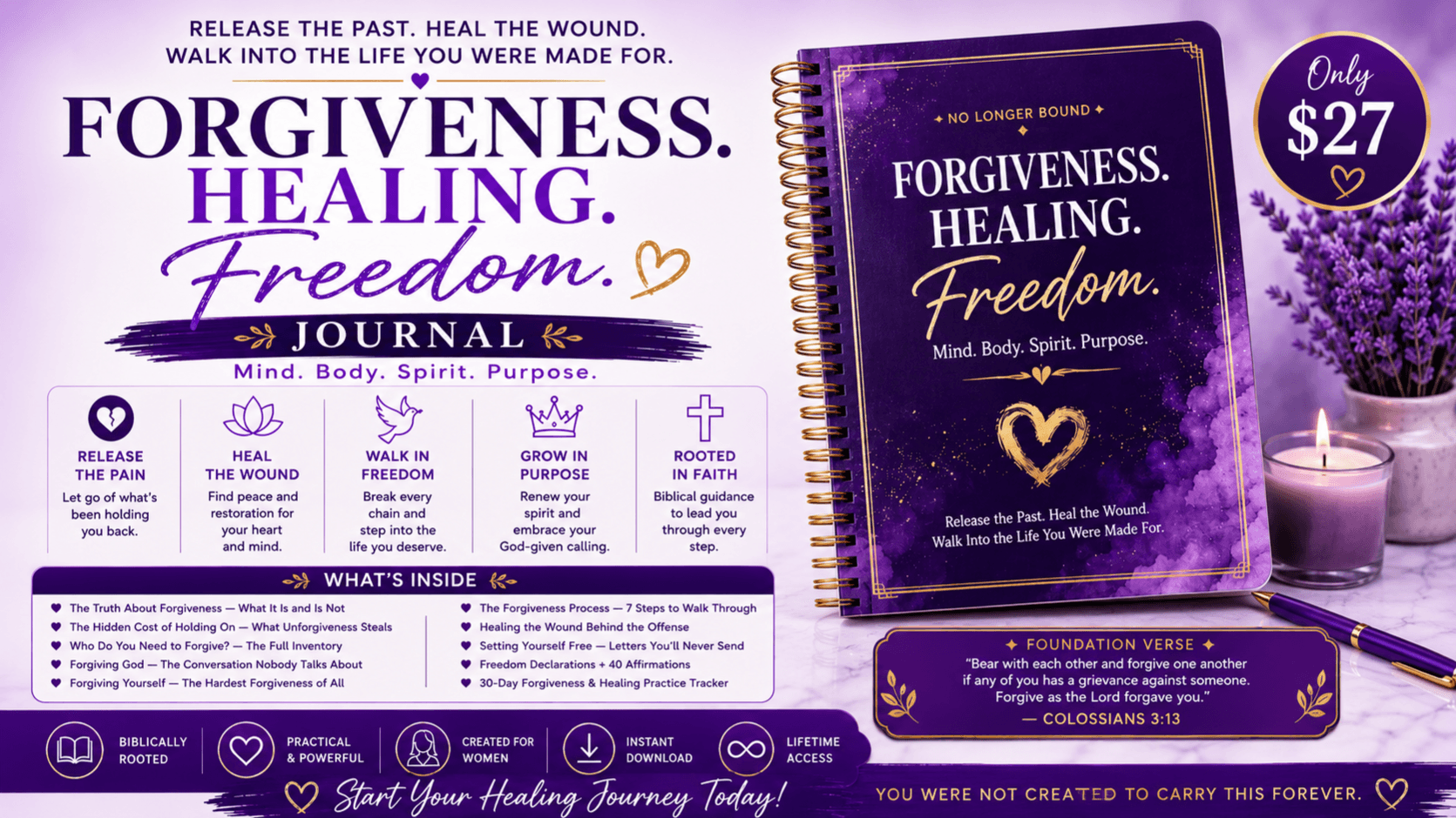 Forgiveness. Healing. Freedom. Journal
