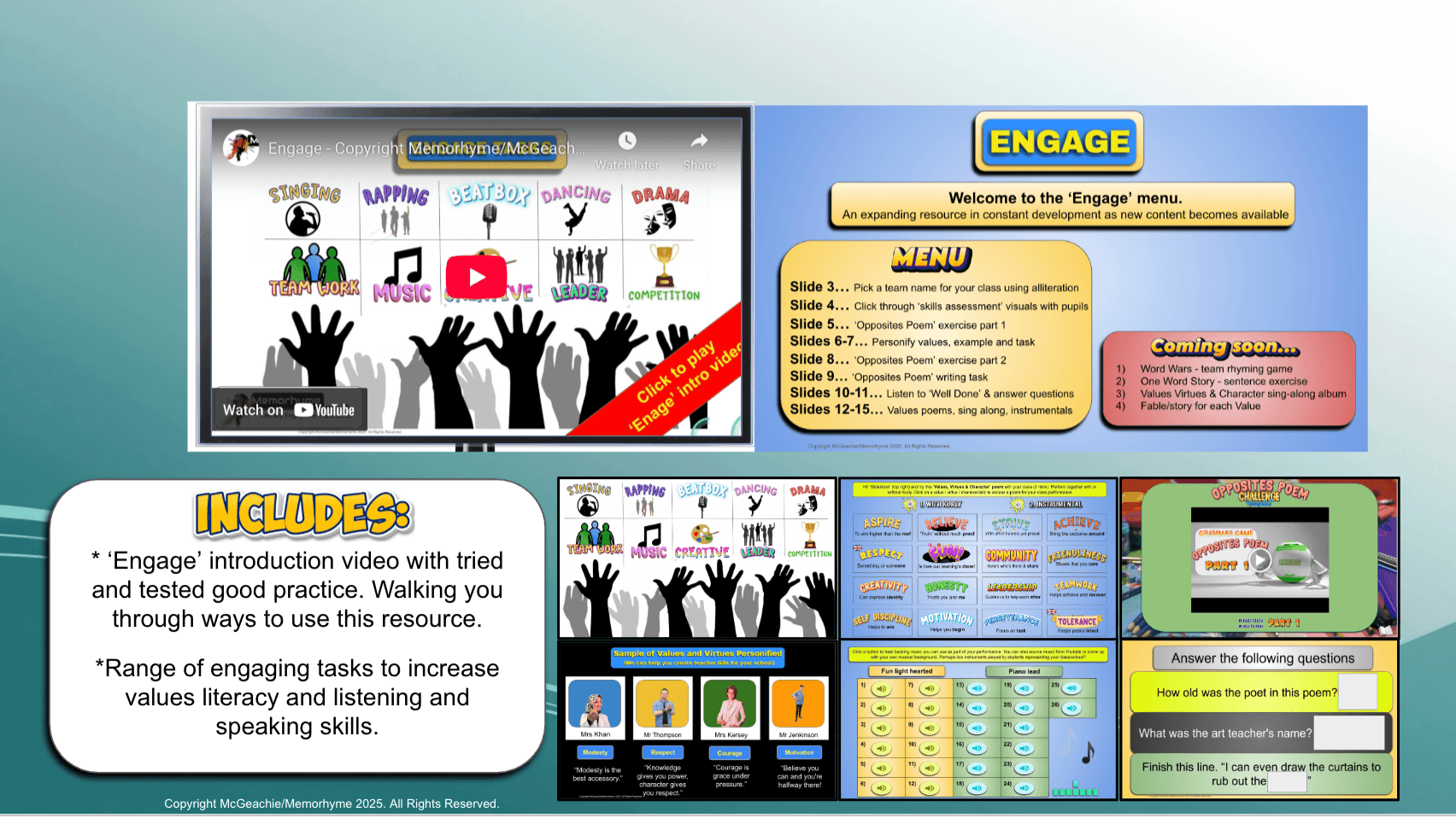 Values Literacy - 'Engage' Section KS2 (7-11yrs)