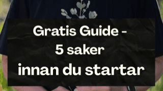 GUIDE - 5 SAKER ATT FUNDERA ÖVER INNAN DU STARTAR