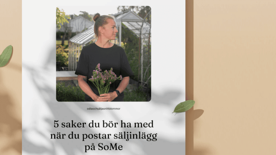 CHECKLISTA - 5 saker du bör ha med när du postar