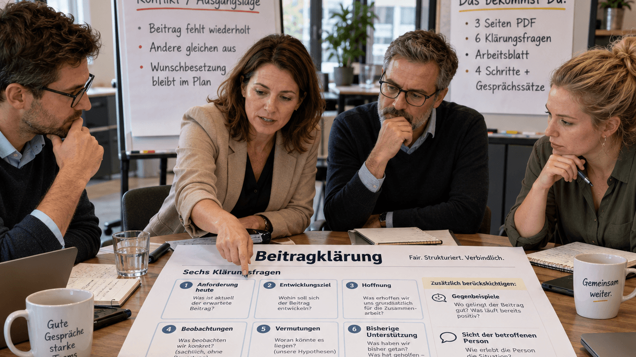 Beitragsklärung – Leistung fair beurteilen