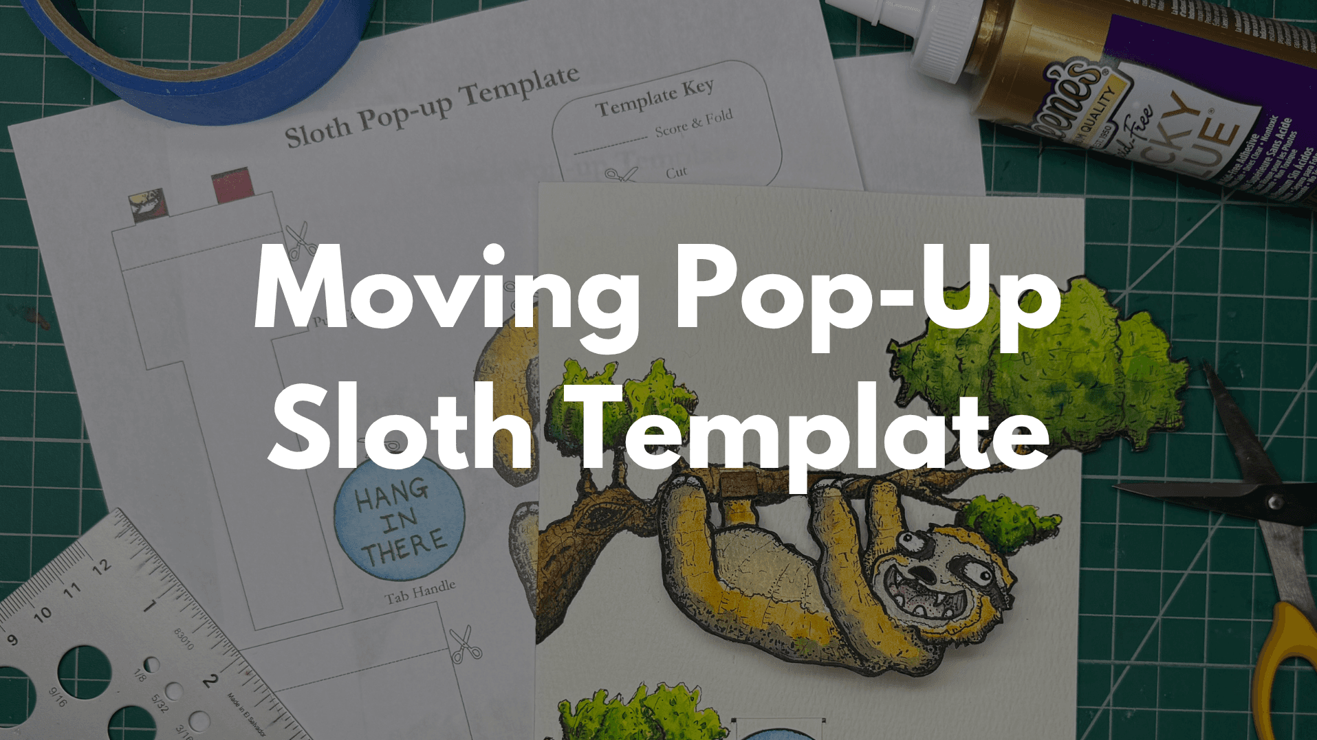Moving Pop-Up Sloth Template 🦥