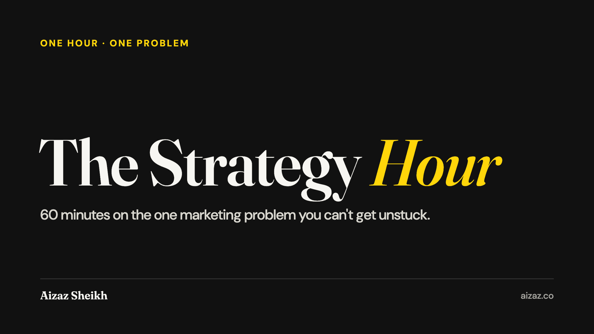The Strategy Hour