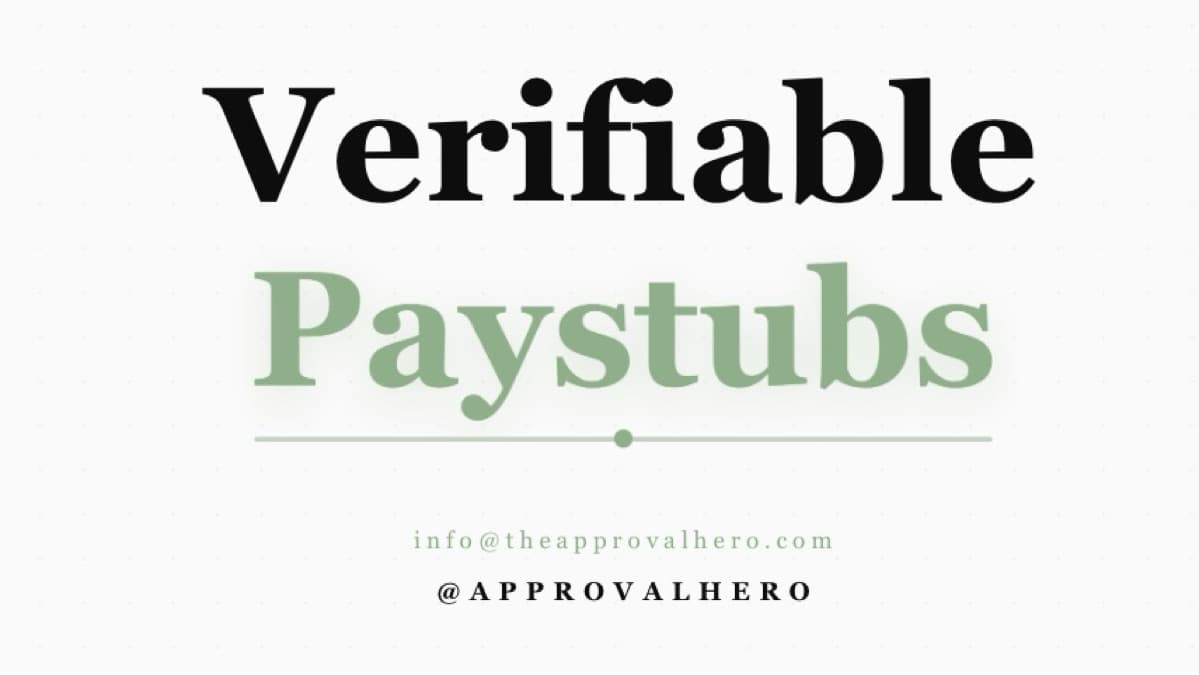 4 Verifiable Paystubs