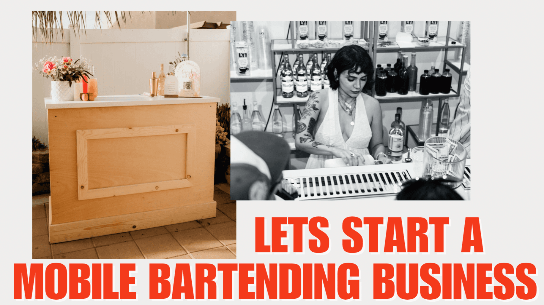 BUILD YOUR OWN MOBILE BARTENDING BUSINESS!