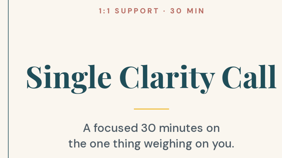 Single Clarity Session - 45 minutes