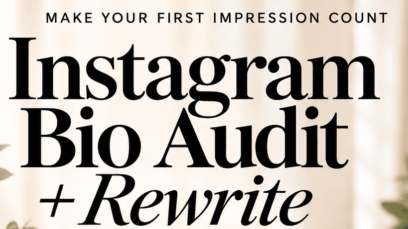 Personalized Bio Audit Specifically for YOU