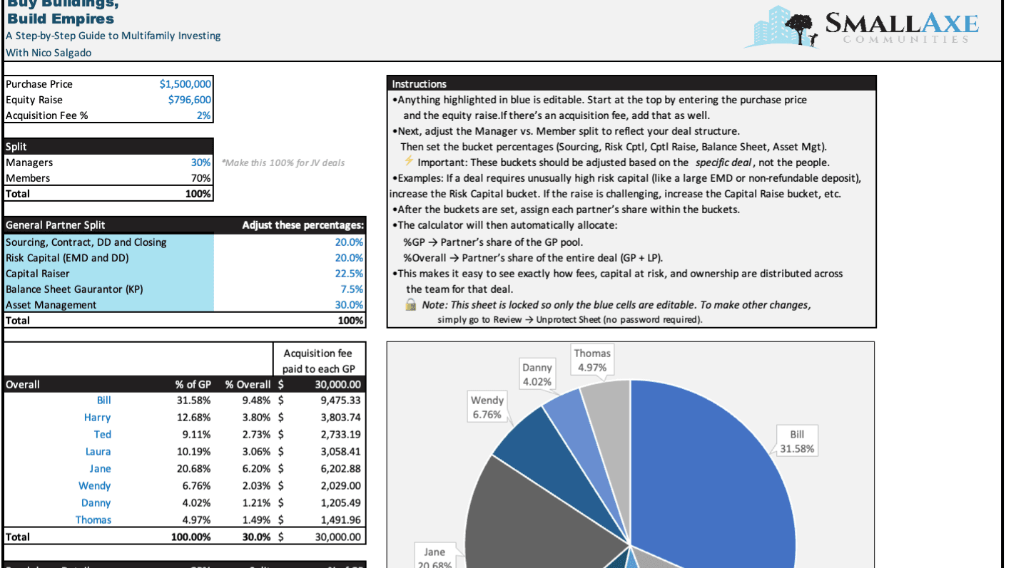 👉 Free Multifamily Equity Split Tool