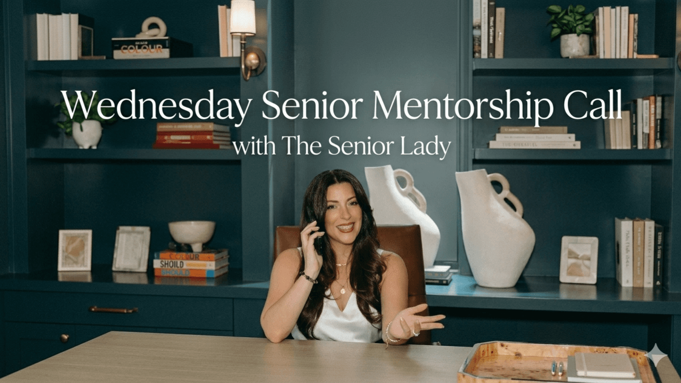 Weekly Wednesday Senior Mentorship Call