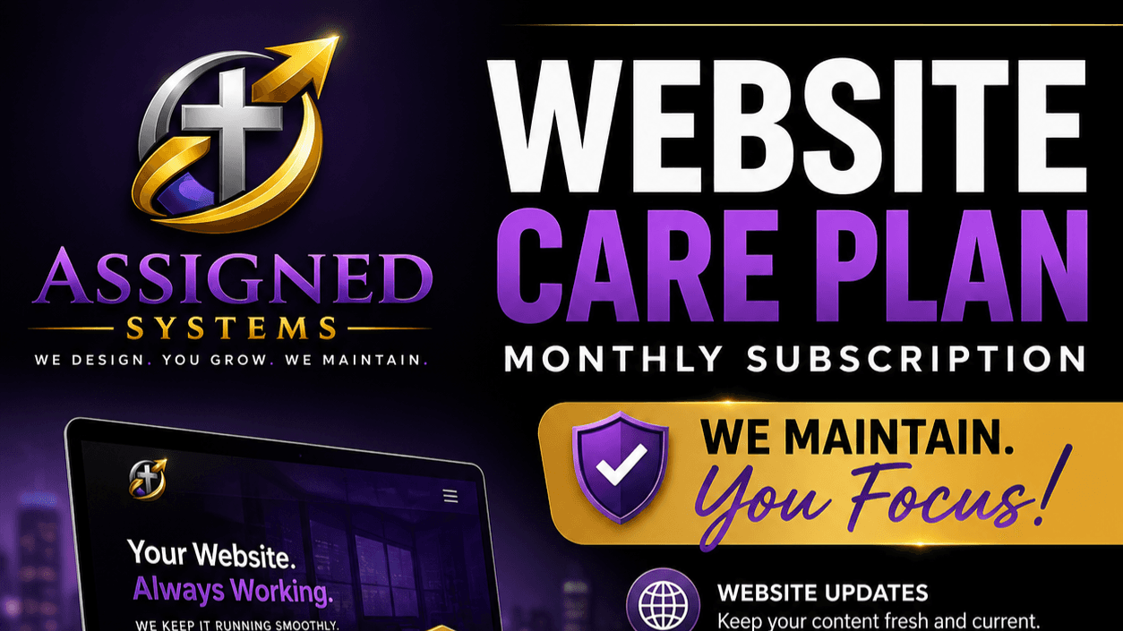 Assigned Systems Website Care Plan (Copy)