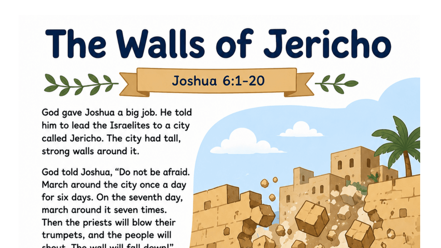 The Walls of Jericho Bible Story Page