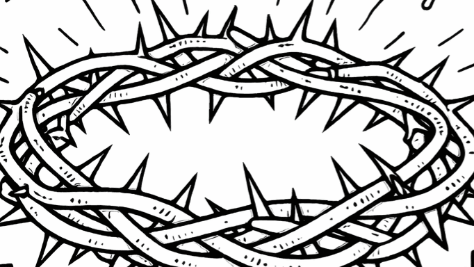 Crown of Thorns Coloring Page
