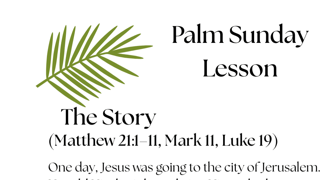 Palm Sunday Lesson