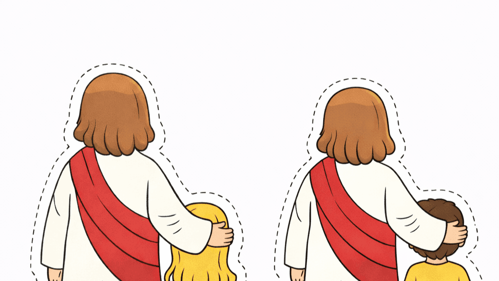 Jesus Walks With Me Printable Craft Template