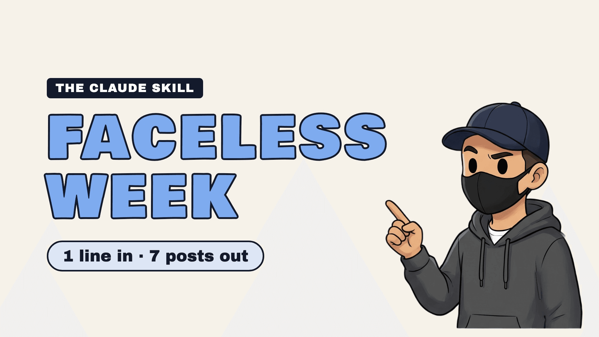 Faceless Week: the Claude skill