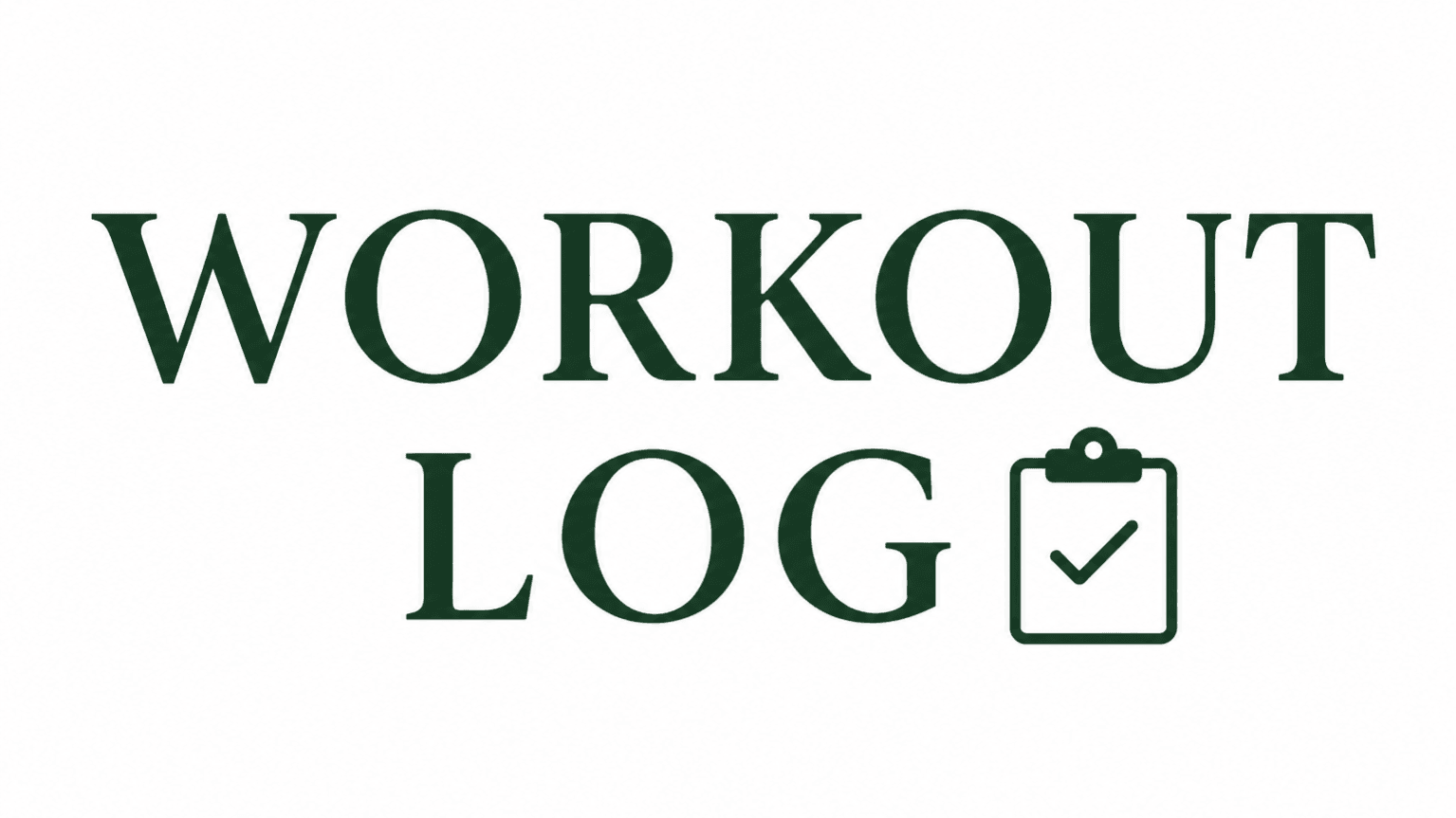 Weekly Workout Log! FREE