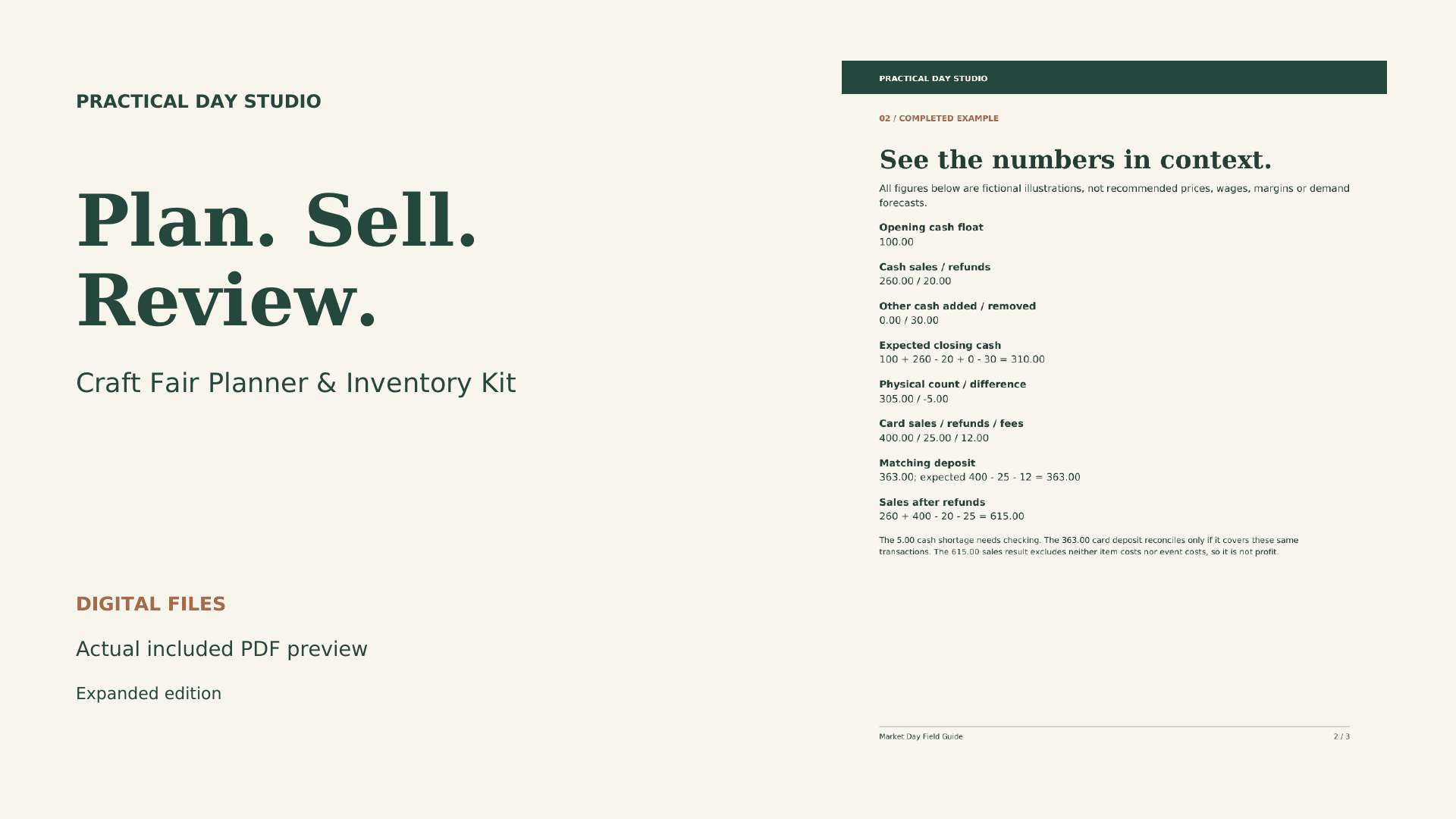 Craft Fair Planner & Inventory Kit
