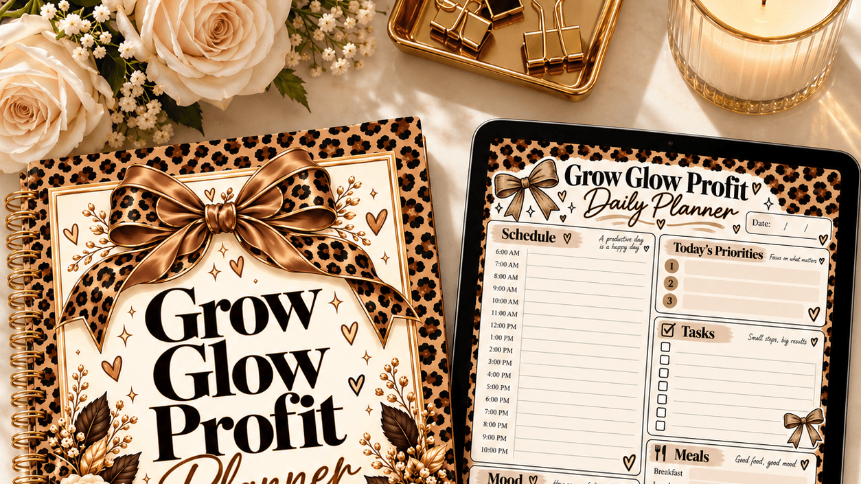 Grow Glow Profit Daily Planner