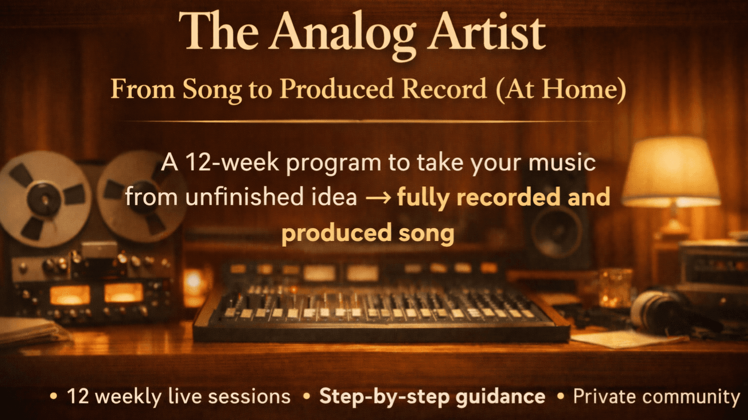 The Analog Artist: From Song to Record