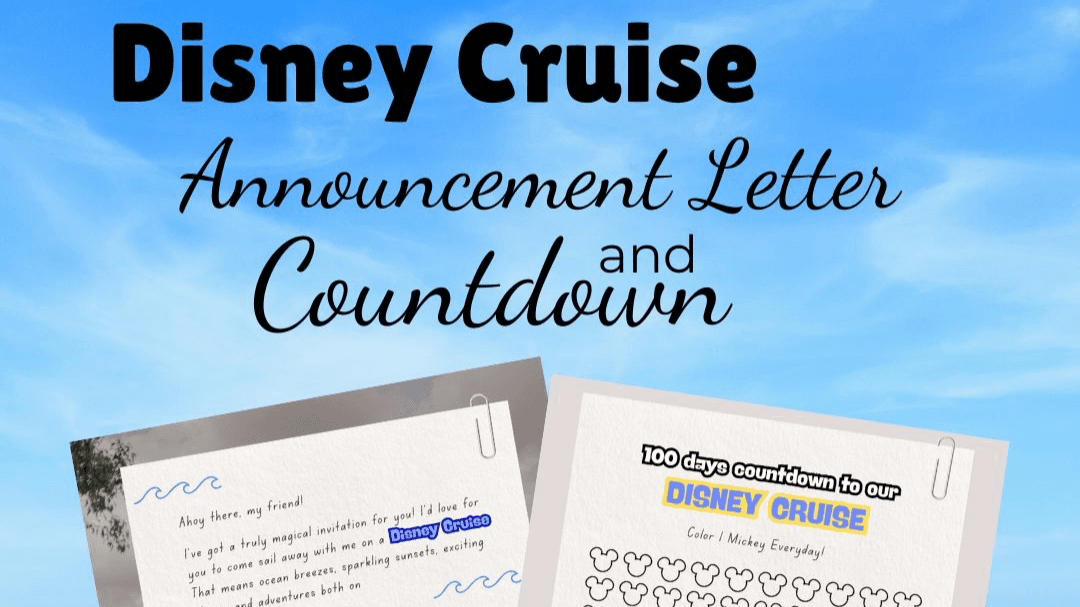 Disney Cruise Announcement and Countdown