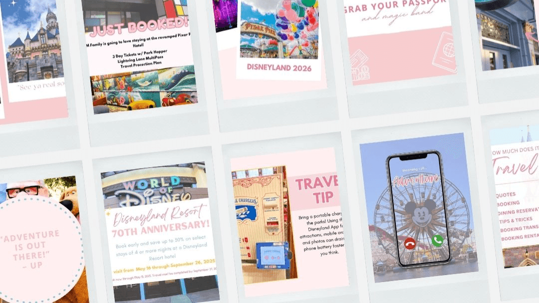 Travel Agent Disneyland Social Media Templates