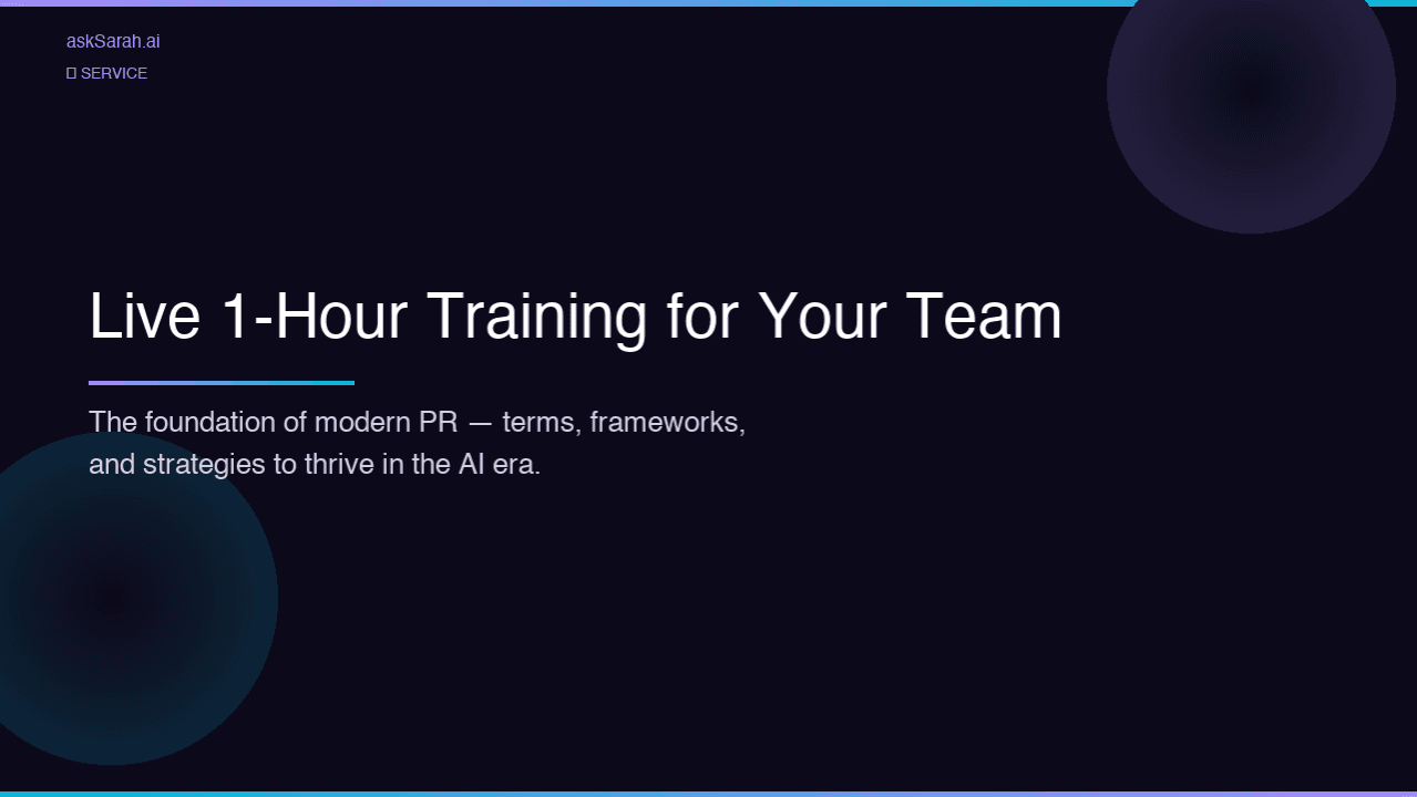 Live 1-Hour Training for Your Team