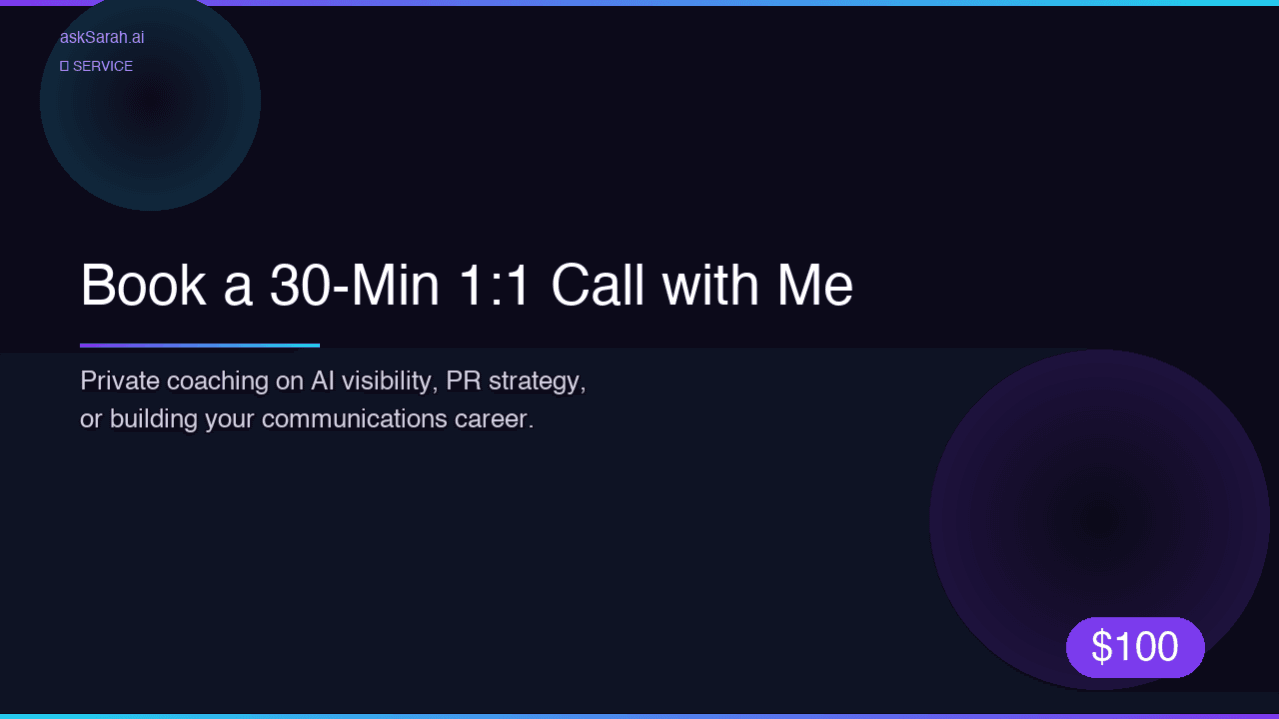 Book a 30 min 1:1 Call with Me