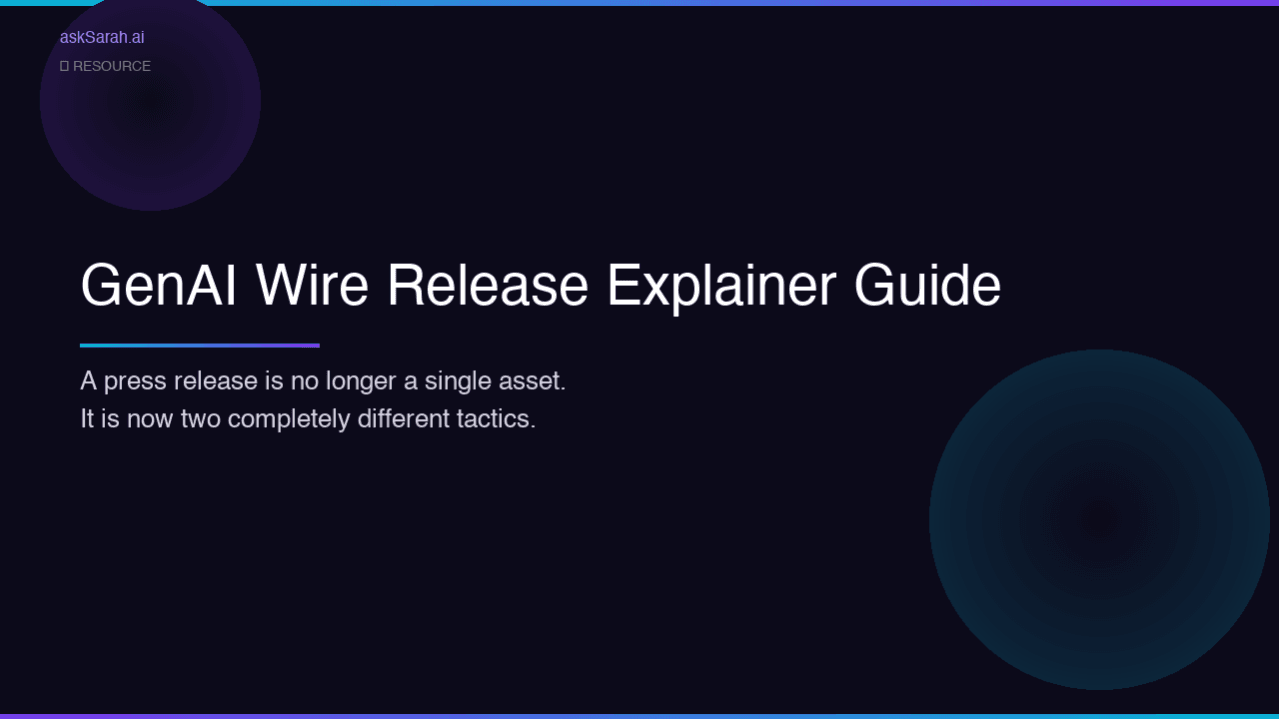 GenAI Wire Release Explainer Guide
