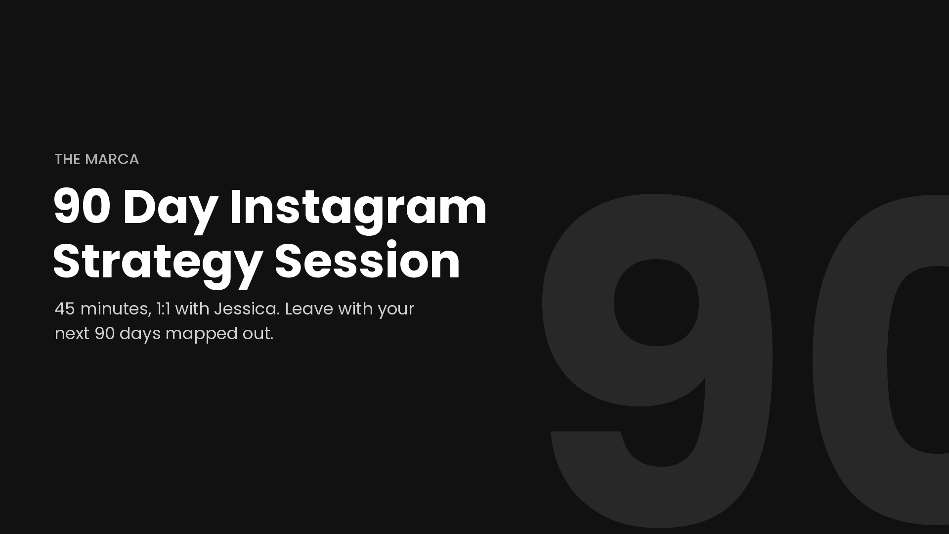 90 Day Instagram Strategy Session