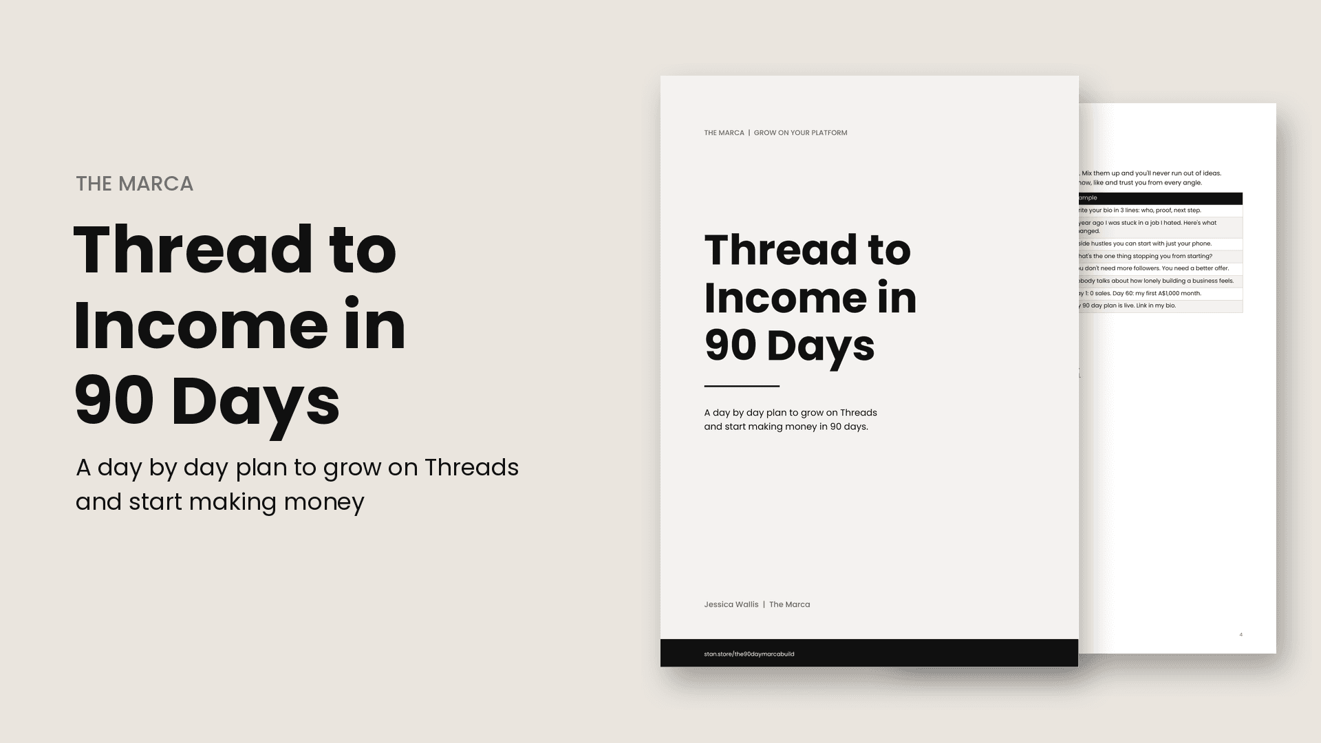 Thread to Income in 90 Days