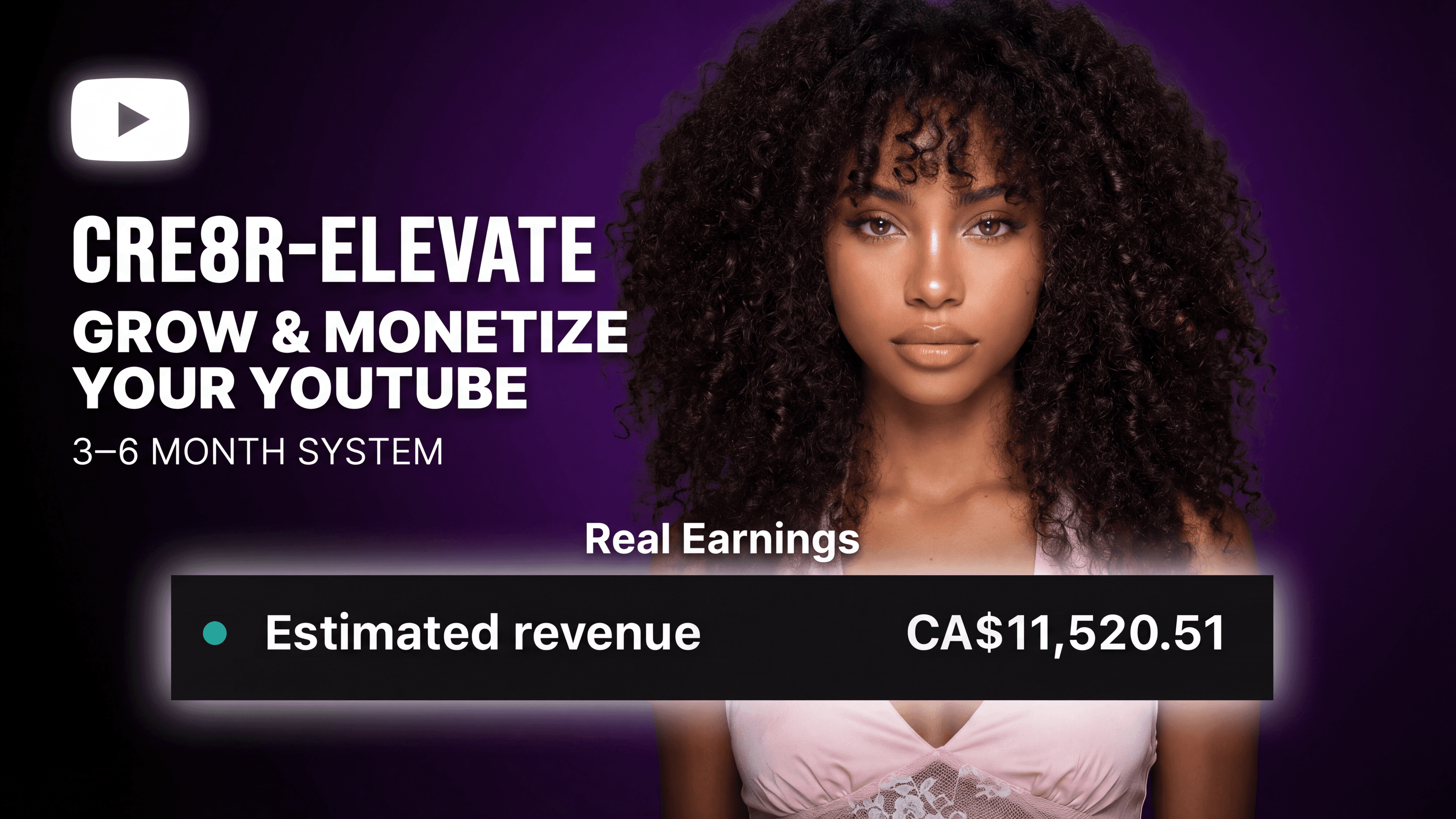 CREA8R-Elevate: Grow & Monetize YouTube (3–6M)