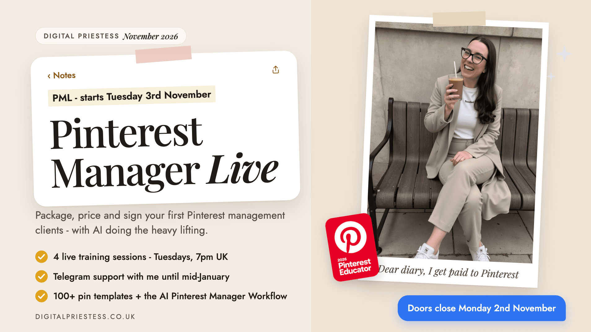 Pinterest Manager Live (Autumn 2026)