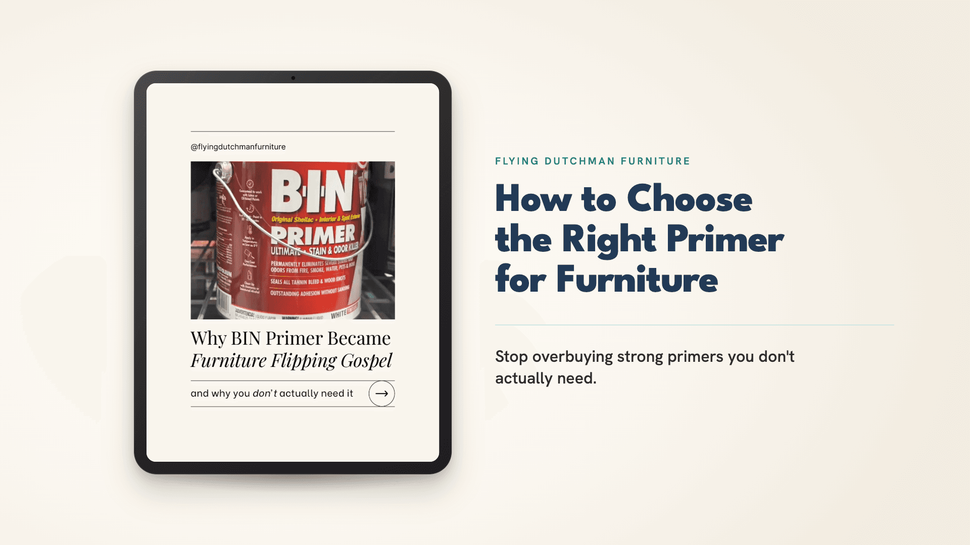 How to Choose the Right Primer for Furniture