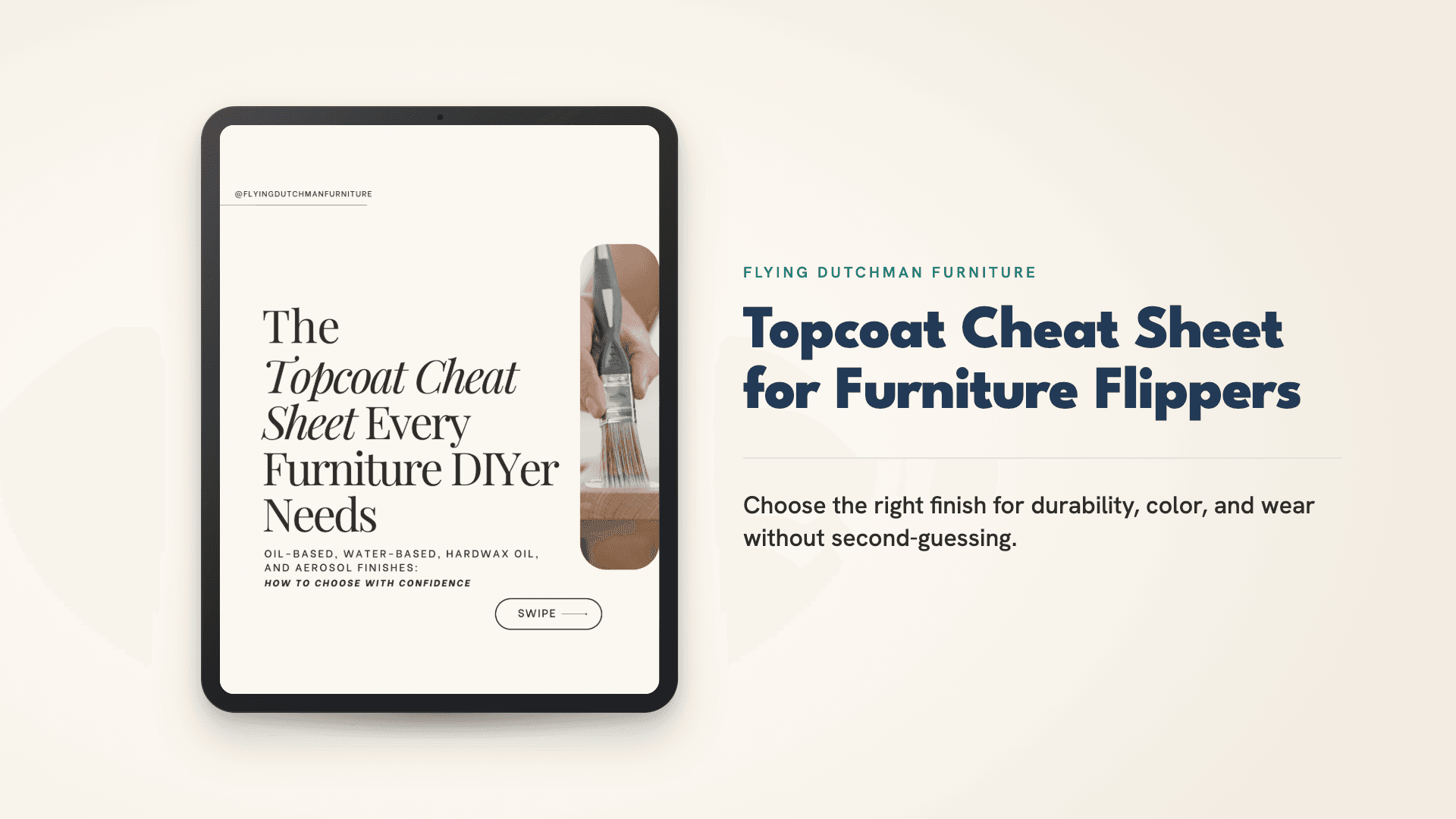 Topcoat Cheat Sheet for Furniture Flippers