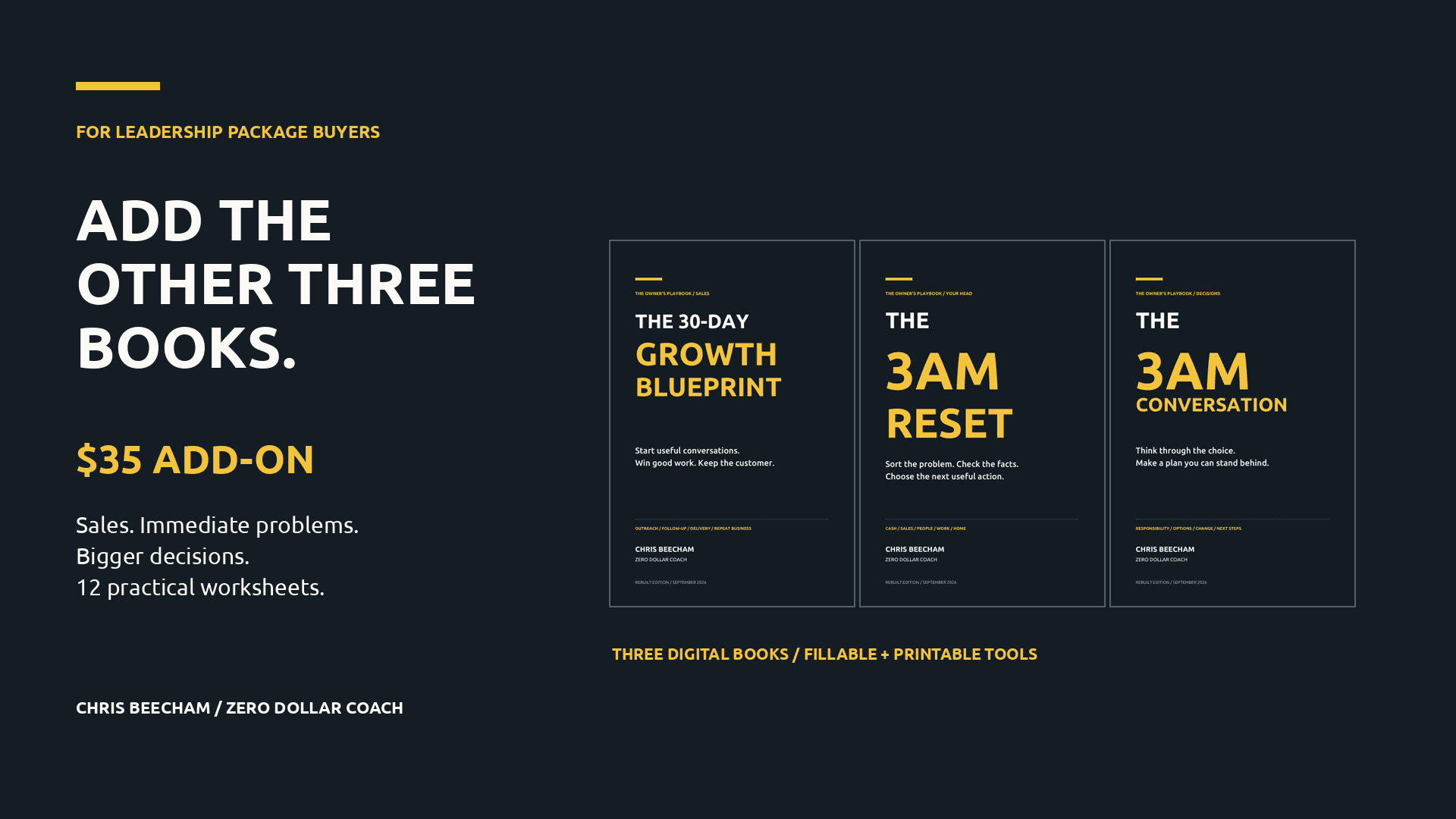 Complete Your Playbook | Add 3 Books