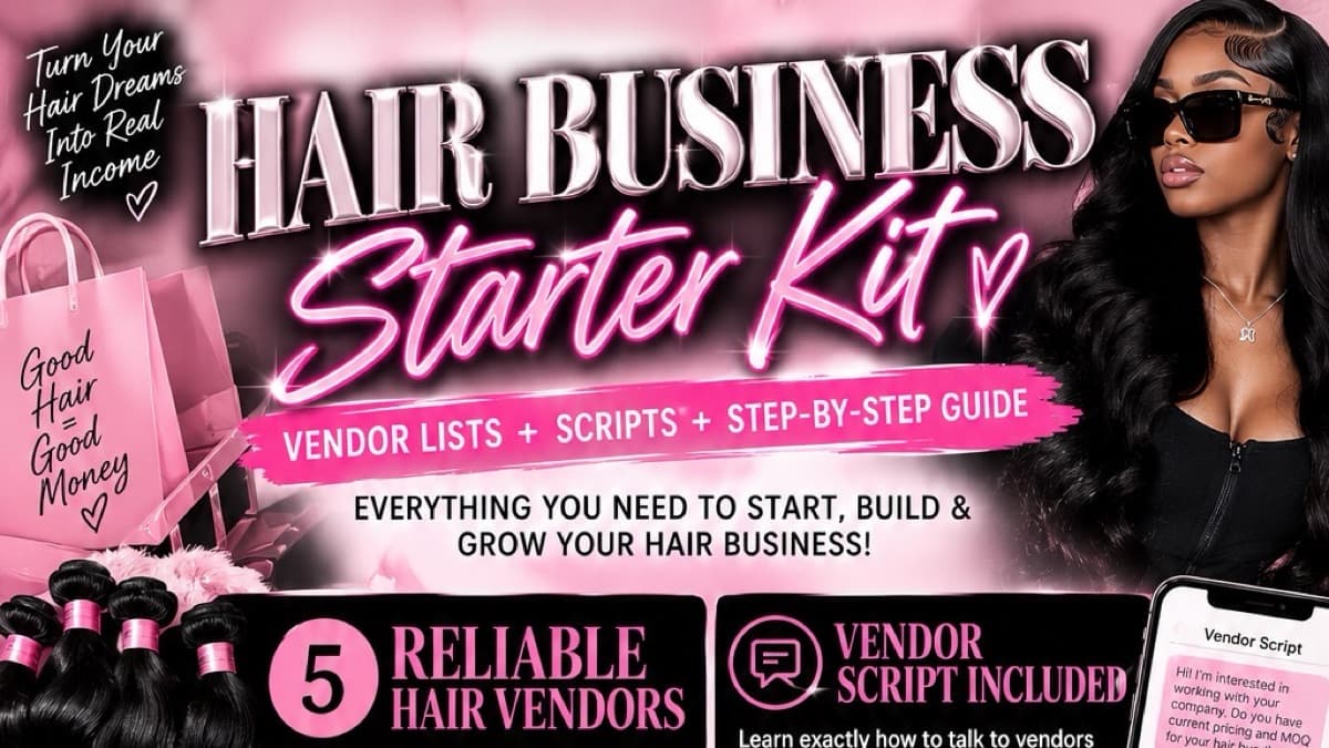 Hair Business Start Kit! ( 5 vendors included )