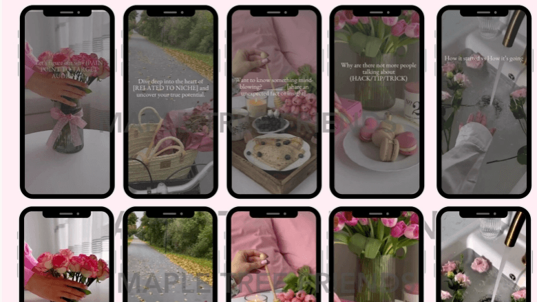 500 PINK AESTHETIC videos, reels, caption