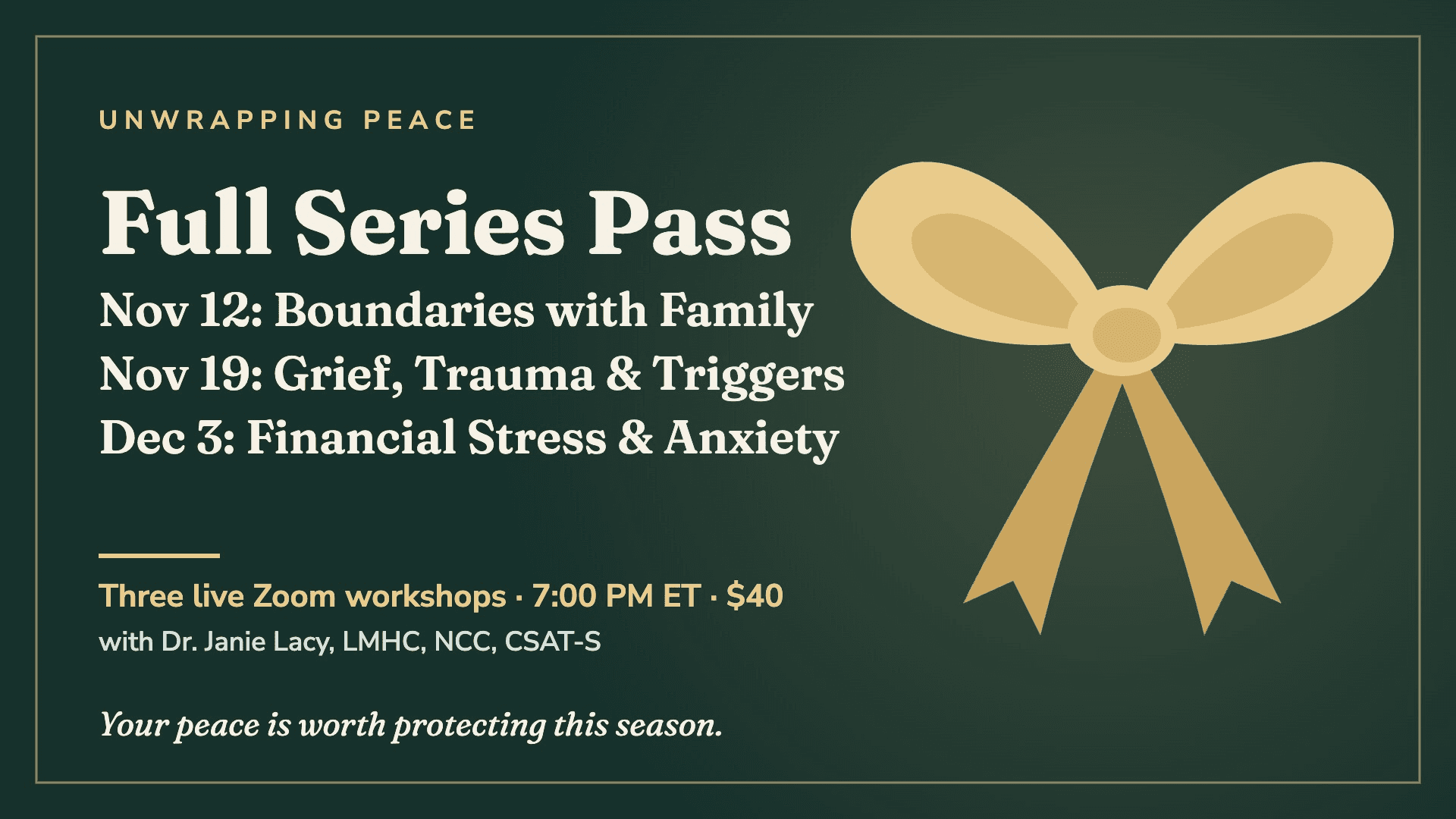Unwrapping Peace: Full Series Pass (All 3)
