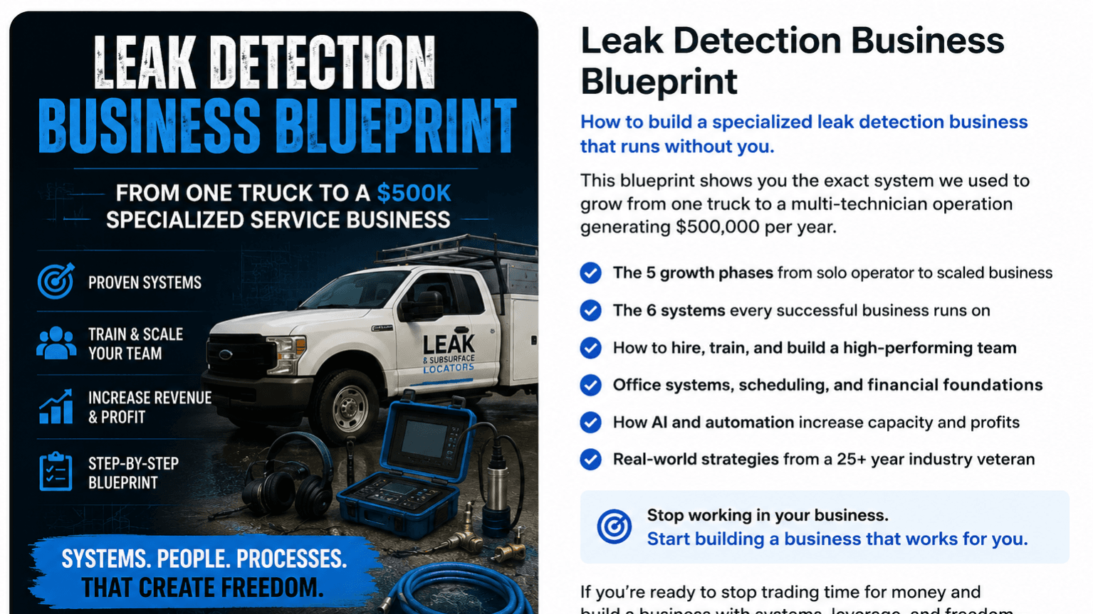 Leak Detection Business Blueprint