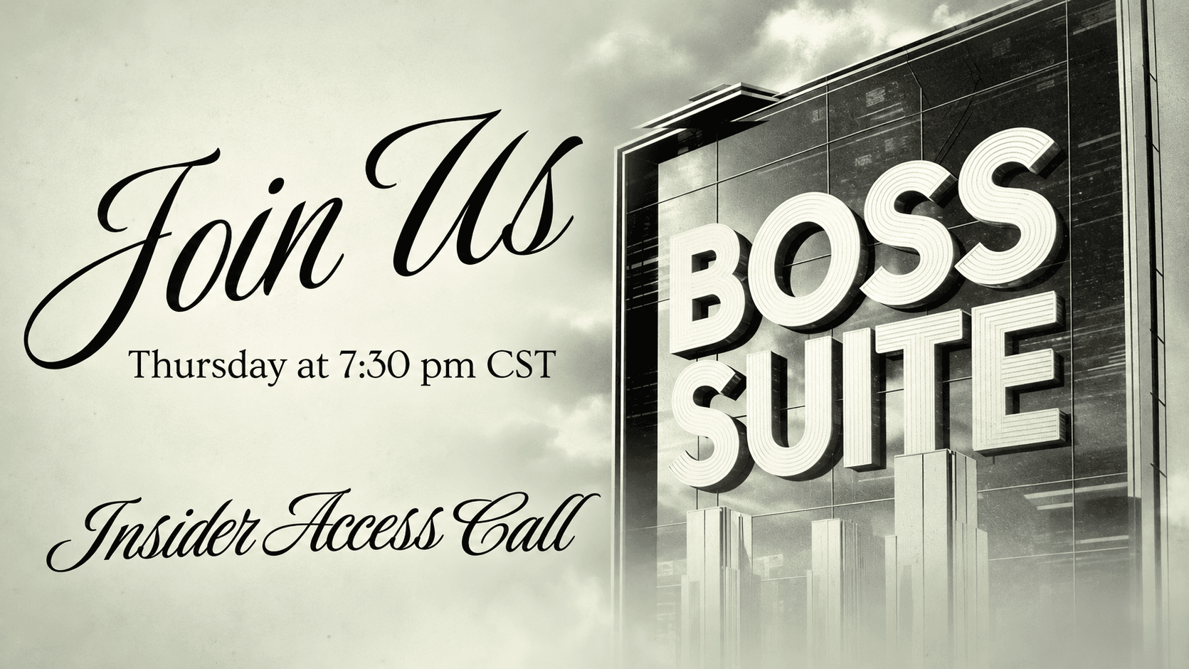 Save Your Seat For the Insider Access Call