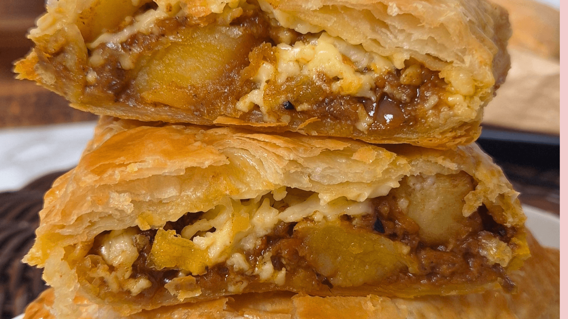 Cheesy Dum Aloo Pasties