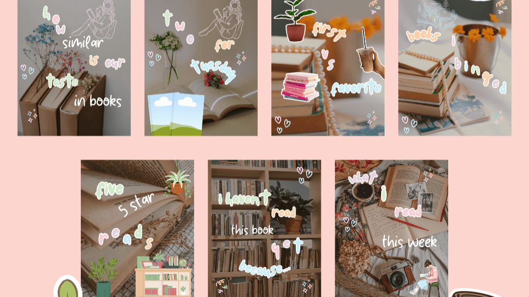 A week of content for Bookstagram (free)