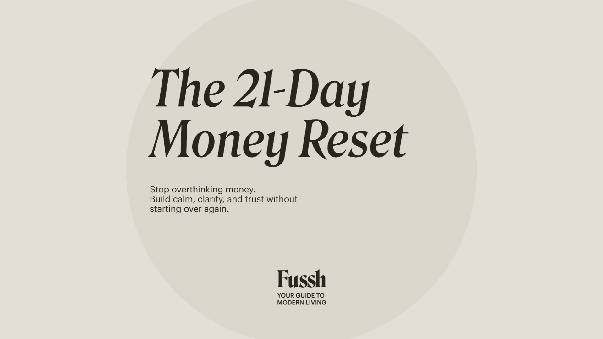 The 21-Day Money Reset 