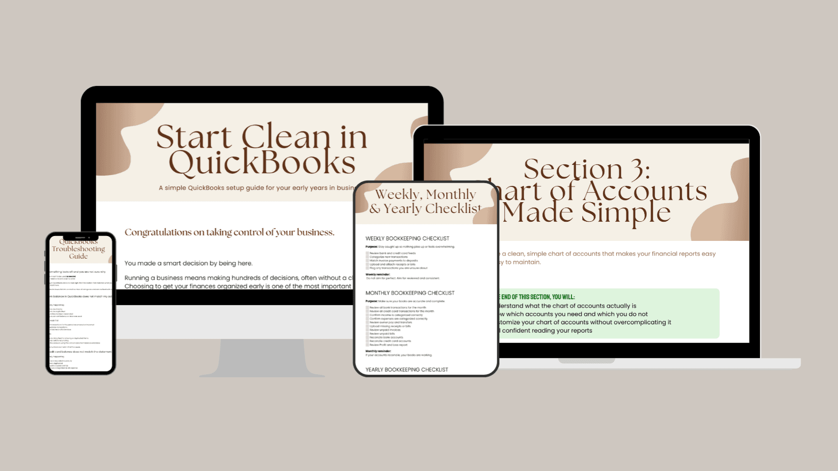 Start Clean in Quickbooks