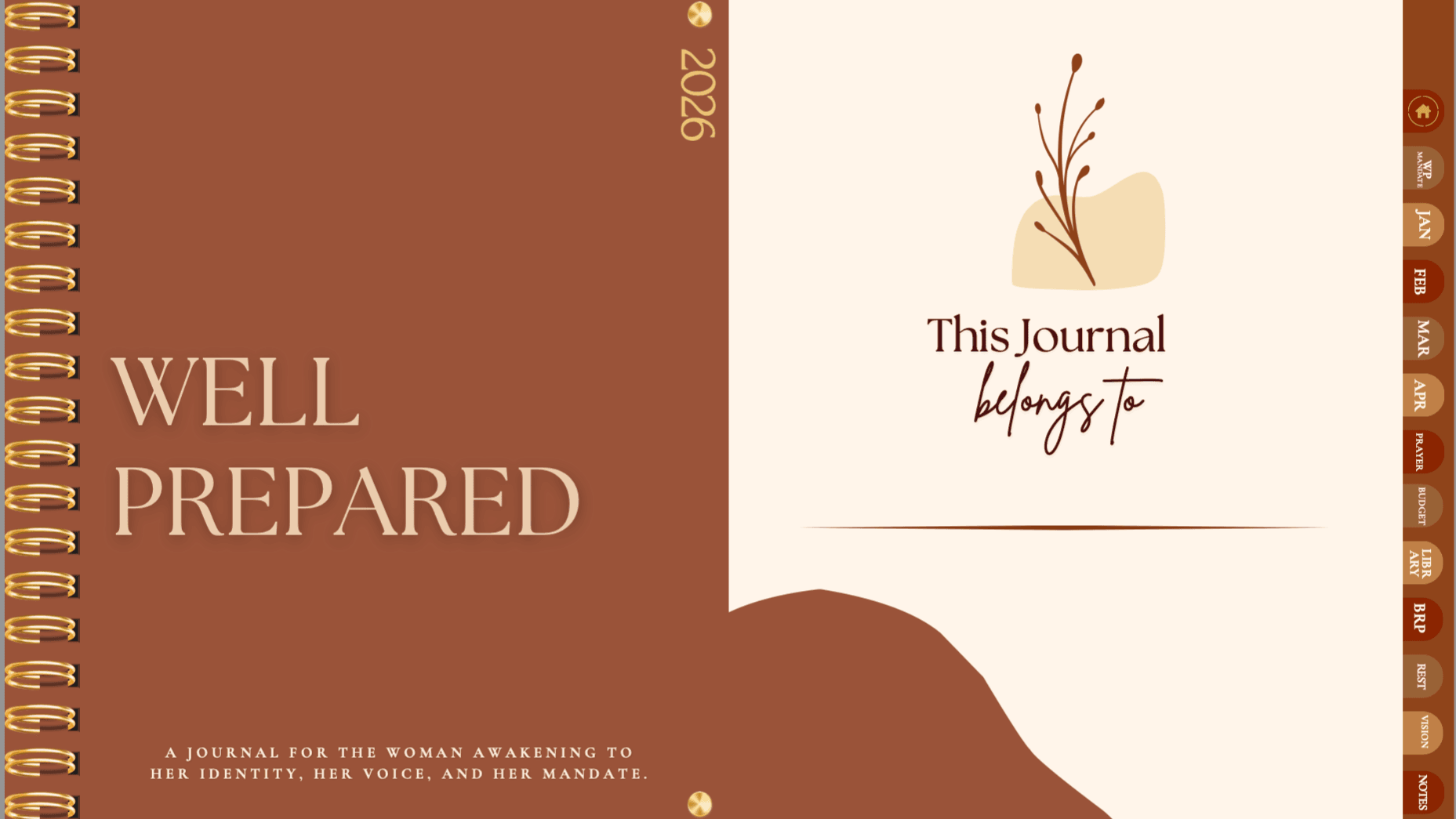 The Well Prepared Q1 Journal (cover 3)